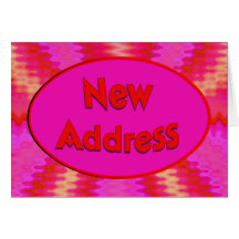 rosa neue Adresse Grußkarte