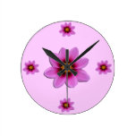 Rosa Nordwestkosmos-Wanduhr