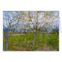 Rosa Obstgarten Van Gogh Grußkarte
