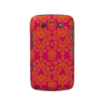 Rosa orange Damast-Muster-BlackBerry-Case-Mate Case-Mate Blackberry Hülle