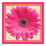 Rosa orange Gerbera-Gänseblümchen-Brautparty-Einla