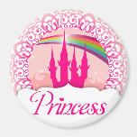 Rosa Palast-Prinzessin Magnet Kühlschrankmagnet