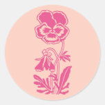 Rosa Pansy-Blumen-Aufkleber