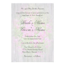 Rosa Phlox, der 5 postwood/Grau Wedding ist Individuelle Einladungskarten