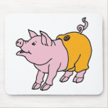 Rosa Piggy in den orange Hosen Mousepad