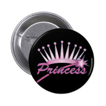 Rosa Prinzessin Crown Anstecknadelbutton