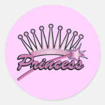 Rosa Prinzessin Crown Aufkleber