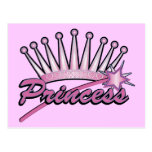 Rosa Prinzessin Crown Postkarte