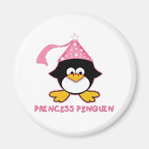 Rosa Prinzessin Penguin Magnete