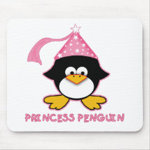 Rosa Prinzessin Penguin Mauspad