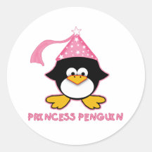 Rosa Prinzessin Penguin Sticker