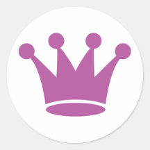 rosa Prinzessinkrone Runder Sticker