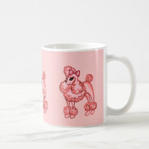 Rosa Pudel-Becher Tee Tasse