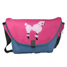 Rosa Pudel-Bote-Taschen- oder Welpentasche Kurier Taschen