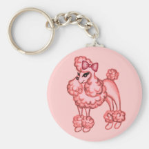 Rosa Pudel Keychain Schlüsselanhänger