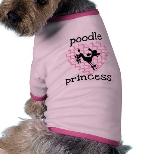 Rosa Pudel-Prinzessin T-shirts Hund T Shirts