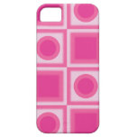 Rosa Quadrate und Tupfen-Retro Art Hülle Fürs iPhone 5