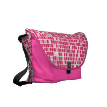 Rosa Rechteck-Mosaik Kurier Taschen