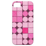 Rosa Retro Gewebe-Entwurf iPhone 5 Etui