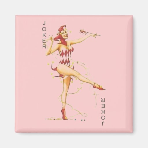 Rosa Retro sexy Joker #1 Magnete