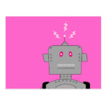 rosa Roboter Postkarten