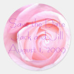 Rosa Rose, Save the Date Runder Aufkleber