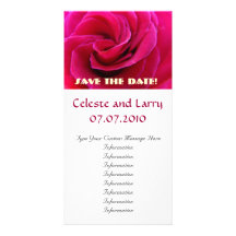 Rosa Rosen-Blumen-Spirale Save the Date! Karten Photokartenvorlage