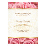 Rosa Rosen-Eleganz - Dusche Personalisierte Einladungskarten