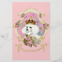 Rosa Rosen Pudel-Prinzessin-n Vollfarbige Flyer
