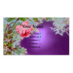 ROSA ROSEN-u. JASMIN-MONOGRAMM-EDELSTEIN-STEIN lil Visitenkarte