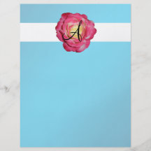 Rosa Rosenmonogramm Individuelle Flyer