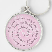 Rosa Ruhe-Gebet Keychain - besonders angefertigt Schlüsselband