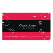 Rosa Salon-Haar und Schönheits-Visitenkarte