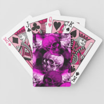 rosa Schädel Spielkarten