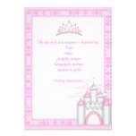 ROSA SCHLOSS-PRINZESSIN BIRTHDAY PARTY RSVP PERSONALISIERTE ANKÜNDIGUNG