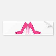 Rosa Schuh-Pumpen Autosticker
