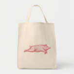 Rosa Schwein-Lebensmittelgeschäft-Tasche