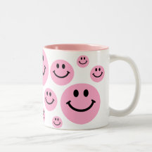 Rosa Smiley-Becher Tassen