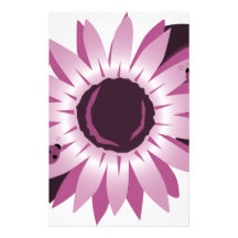 Rosa Sonnenblume mit Marienkäfern Personalisiertes Druckpapier