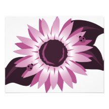 Rosa Sonnenblume mit Marienkäfern Individuelle Ankündigskarten