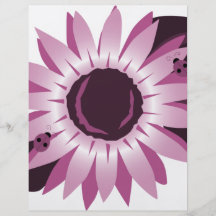 Rosa Sonnenblume mit Marienkäfern Individuelle Flyer