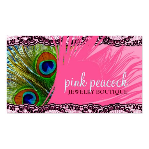 Rosa Spitze des Pfau-311 Visitenkartenvorlage