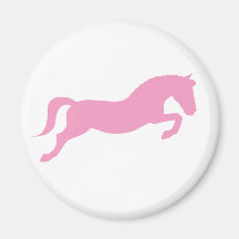 Rosa springendes Pony Magnete