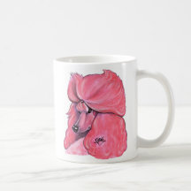 Rosa Standardpudel Kaffeetassen