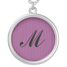 Rosa Stripes Monogramm Selbst Gestalteter Schmuck