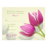 Rosa Tulpe-Hochzeits-Einladungs-Antwort-Karte
