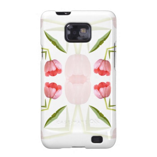 Rosa Tulpe-Kaleidoskop-Muster Galaxy S2 Hülle