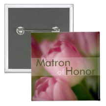 Rosa Tulpen • Hochzeits-Knopf Buttons