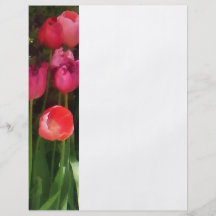 Rosa Tulpen im Garten Flyer Druck