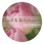 Rosa Tulpen • Save the Date Aufkleber aufkleber